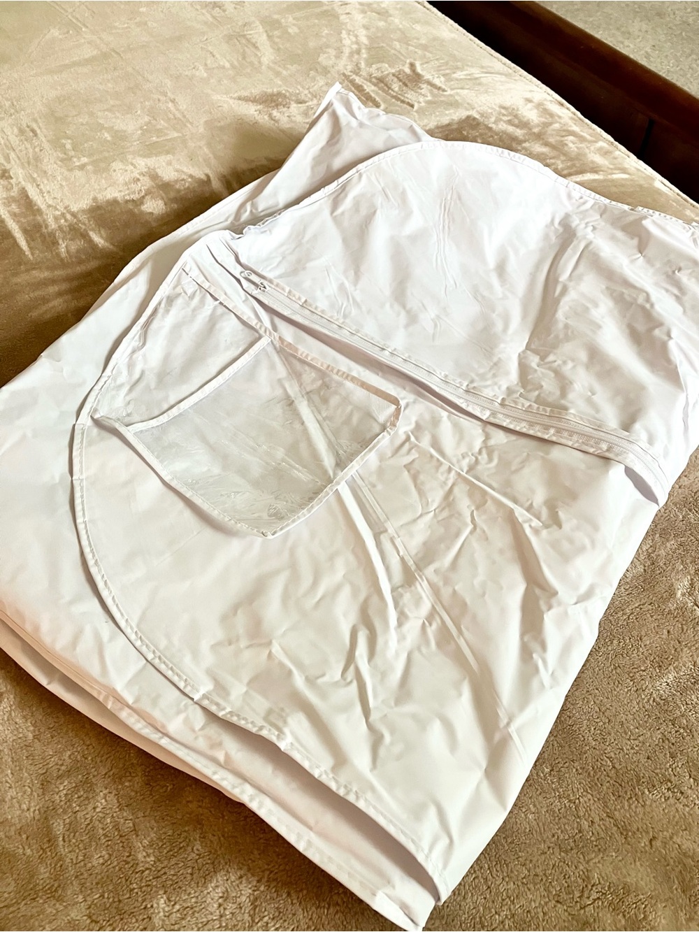 Wedding dress Garment Storage Bag with Clear Pocket